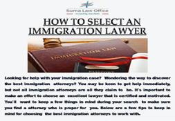 How to Select an Immigration Lawyer Powerpoint Presentation