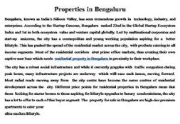 Properties in Bengaluru Powerpoint Presentation