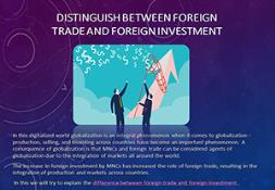 Distinguish Between Foreign Trade And Foreign Investment PowerPoint Presentation