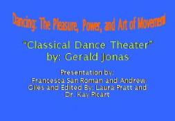 Classical Dance Theater PowerPoint Presentation