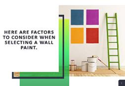 Factors To Consider When Selecting Wall Paint PowerPoint Presentation