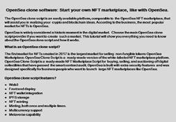 OpenSea clone script to build an NFT marketplace like OpenSea Powerpoint Presentation