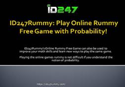 Play Online Rummy Free Game with Probability Powerpoint Presentation