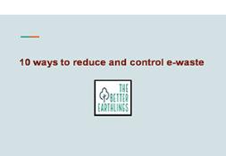 10 ways to reduce and control e-waste PowerPoint Presentation
