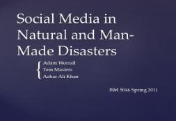 Social media new role in emergency management PowerPoint Presentation