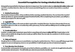 Essential Prerequisites for Having a Medical Abortion PowerPoint Presentation