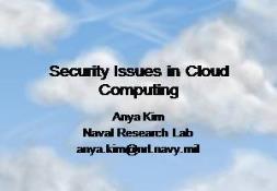 Security Issues in Cloud Computing PowerPoint Presentation