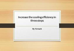 Increase the Cooling Efficiency in Three Steps PowerPoint Presentation