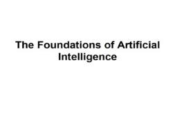 Artificial Intelligence (Department of Computer Sciences) PowerPoint Presentation