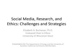 Social Media Research and Ethics PowerPoint Presentation