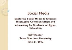 Social Media Information PowerPoint Presentation