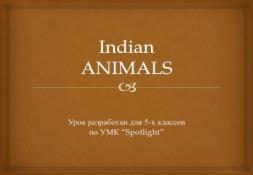 Indian ANIMALS PowerPoint Presentation