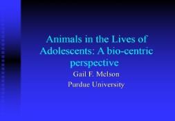 Animals in the Lives of Adolescents PowerPoint Presentation