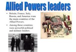 WWI Military and Political Leaders-Brodhead School District PowerPoint Presentation
