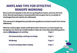 Hints and Tips for Effective Remote Working PowerPoint Presentation