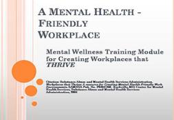 Mental Health Friendly Workplace PowerPoint Presentation
