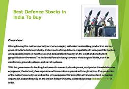 Best Defence Stocks In India To Buy PowerPoint Presentation