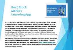 Best Stock Market Learning App PowerPoint Presentation