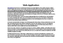Web Application PowerPoint Presentation