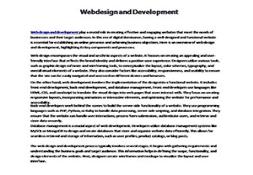 Webdesign and Development PowerPoint Presentation