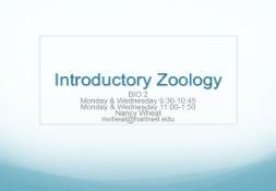 Introductory Zoology PowerPoint Presentation