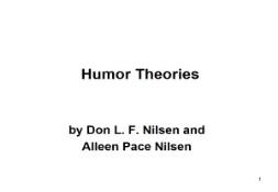 Humor theories PowerPoint Presentation