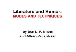 Literature and Humor PowerPoint Presentation