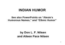 INDIAN HUMOR PowerPoint Presentation