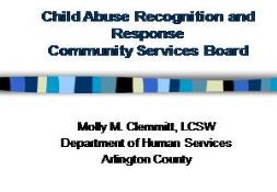 Child Abuse (Recognition and Response) PowerPoint Presentation