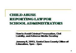 Child Abuse Council of Santa Clara County PowerPoint Presentation