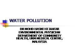 SAVE EARTH BY WATER POLLUTION PowerPoint Presentation