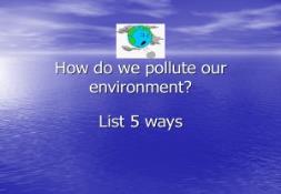 Pollution PowerPoint Presentation