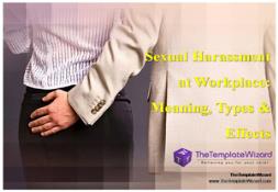 Sexual Harassment at Workplace (Meaning types and effects) Powerpoint Presentation