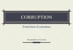 CORRUPTION (Department of Economics) PowerPoint Presentation