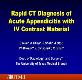 Rapid CT Diagnosis of Acute Appendicitis UTMB Radiology Powerpoint Presentation