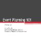 Event Planning Powerpoint Presentation
