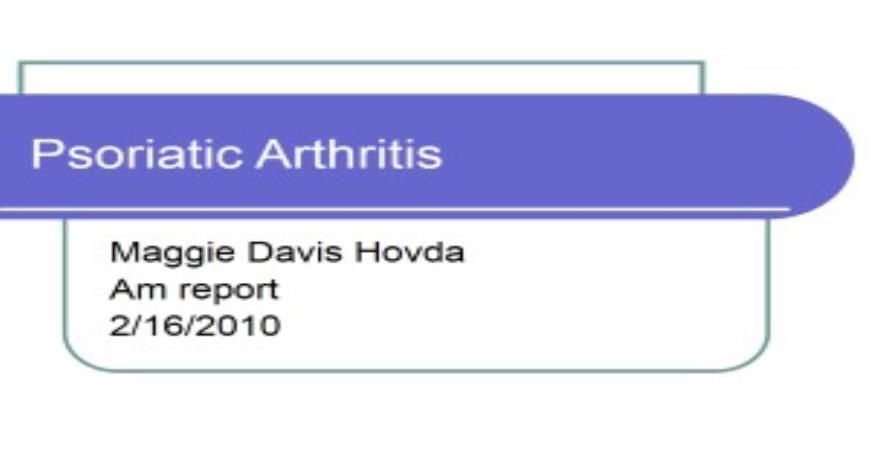 Free Download Psoriatic Arthritis PowerPoint Presentation Slides