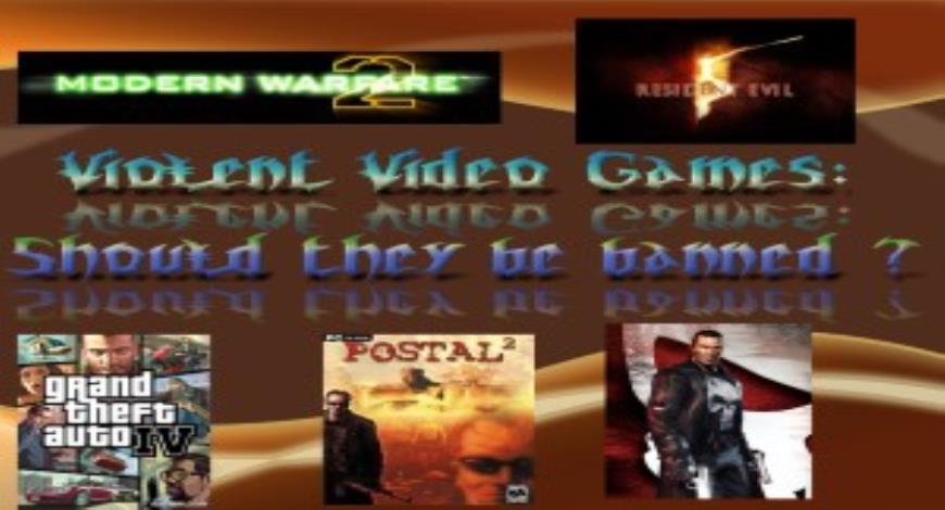 Free Download Violent Video Games Should They Be Banned PowerPoint Presentation Slides