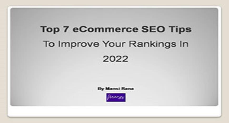 Free Download Top 7 eCommerce SEO Tips To Improve Your Rankings In 2022 ...