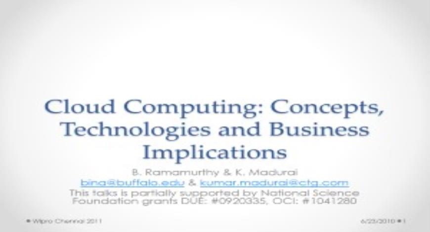 Free Download Cloud Computing Concepts PowerPoint Presentation Slides