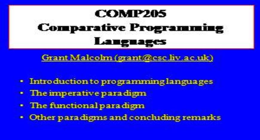 Free Download Classification of programming languages PowerPoint ...