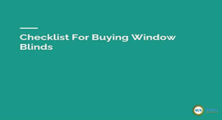 Free Download Checklist For Buying Window Blinds PowerPoint ...