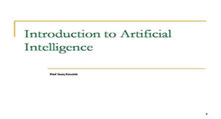 Free Download Introduction to Artificial Intelligence PowerPoint ...